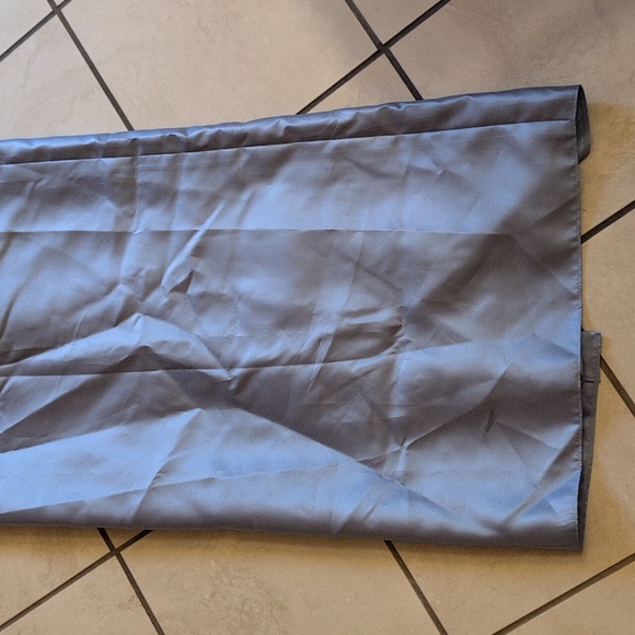 NWT Alfred Sung Strapless Column Gown Maxi Dress Back Slit Cloudy Blue 6 - Picture 3 of 13